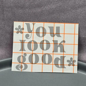 You Look Good Gray Mirror Decal Vinyl‎ Stickers Peel and Stick Affirmation